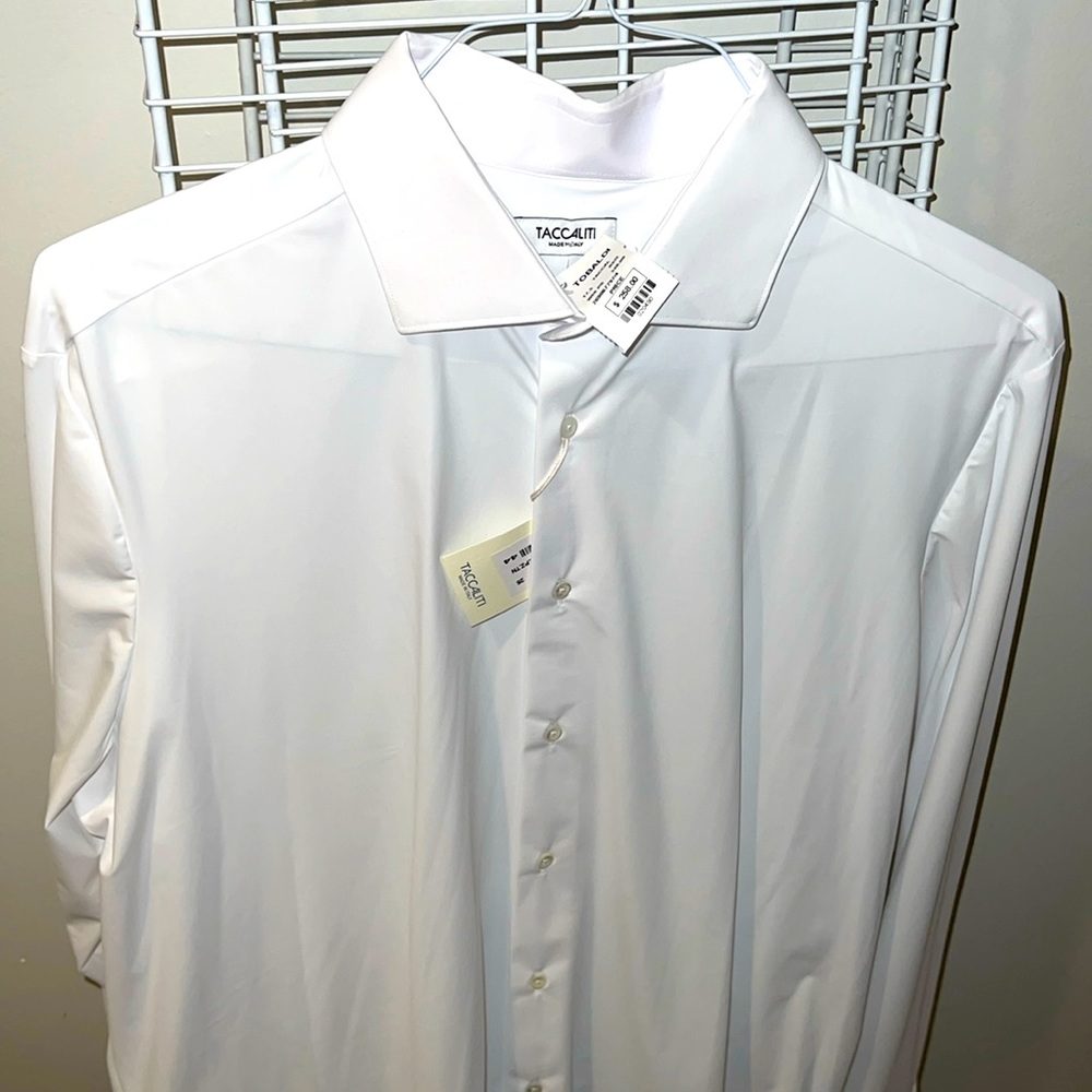 Giovanni Taccalito Dress Shirt NWT French Cuff White